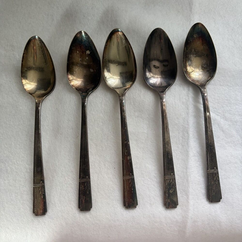 1938 GRENOBLE Prestige Oneida Silverplate Set Of 4 Table Spoons